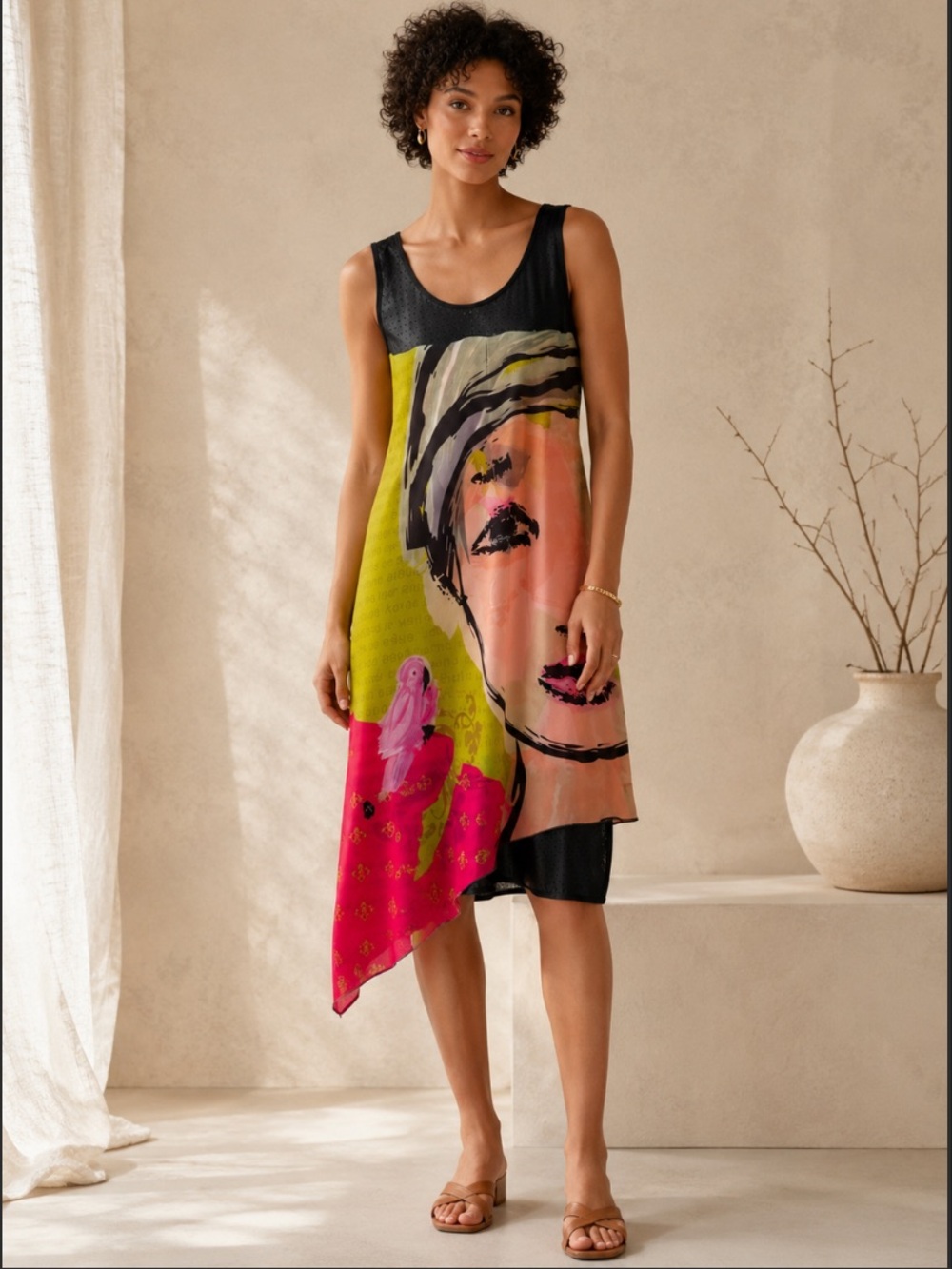 Volt Art To Wear Reversible Asymmetrical Dress Parrot Canada Fit & Flare Travel